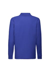 FRUIT OF THE LOOM - Koszulka Polo Z Długim Rękawem Dla Dzieci. Typ kołnierza: polo. Kolor: niebieski. Długość rękawa: długi rękaw. Długość: długie
