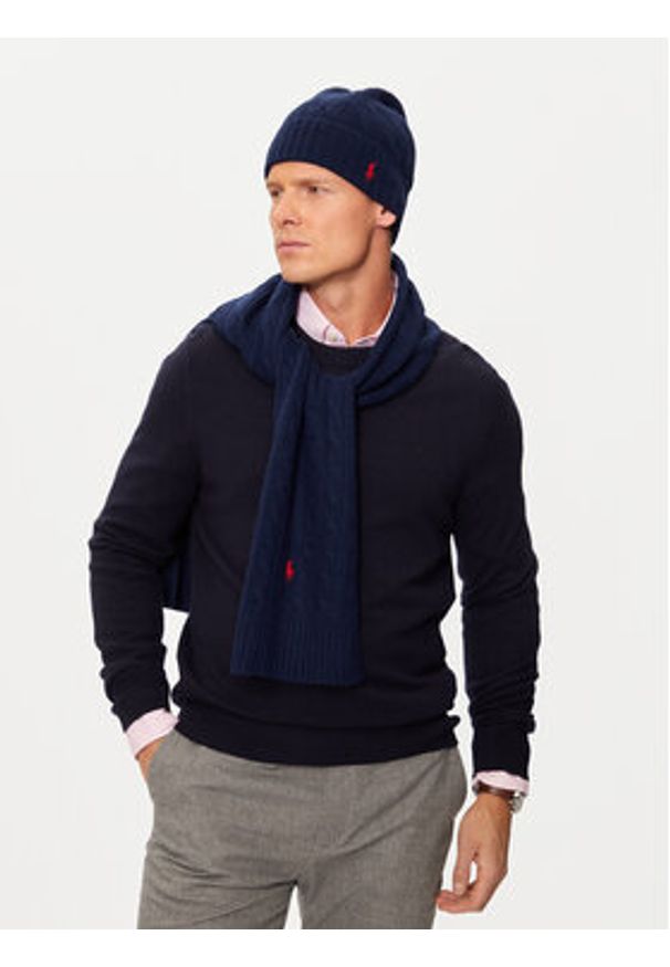 Polo Ralph Lauren Czapka 449959346002 Granatowy. Kolor: niebieski. Materiał: materiał, wełna