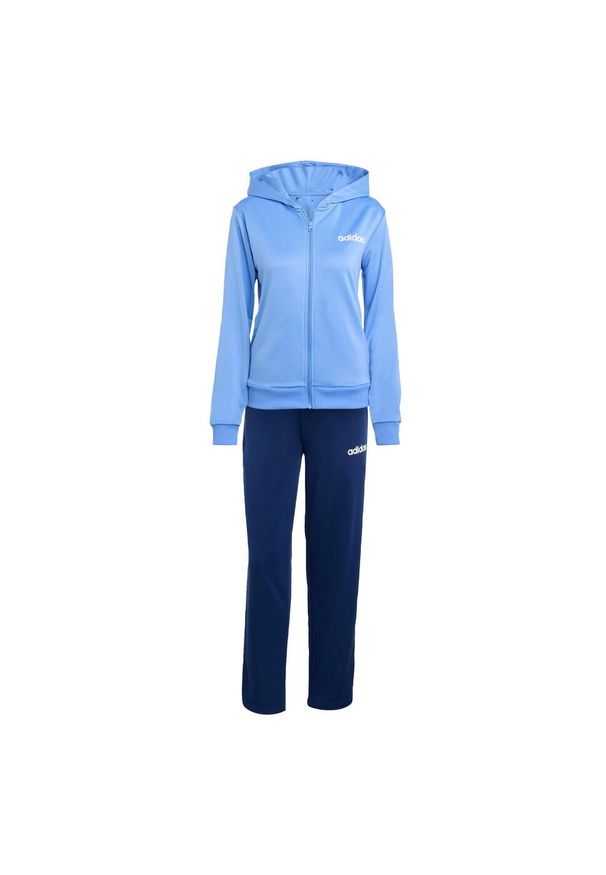 Adidas - Dres Essentials Linear. Kolor: niebieski. Materiał: dresówka. Sport: fitness