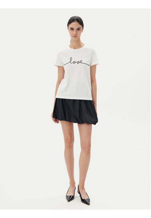 Vero Moda T-Shirt Kami 10332587 Biały Relaxed Fit. Kolor: biały. Materiał: bawełna