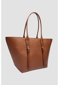 Michael Kors - MICHAEL KORS Brązowa shopperka skórzana. Kolor: brązowy. Materiał: skórzane. Styl: klasyczny, casual, elegancki #5