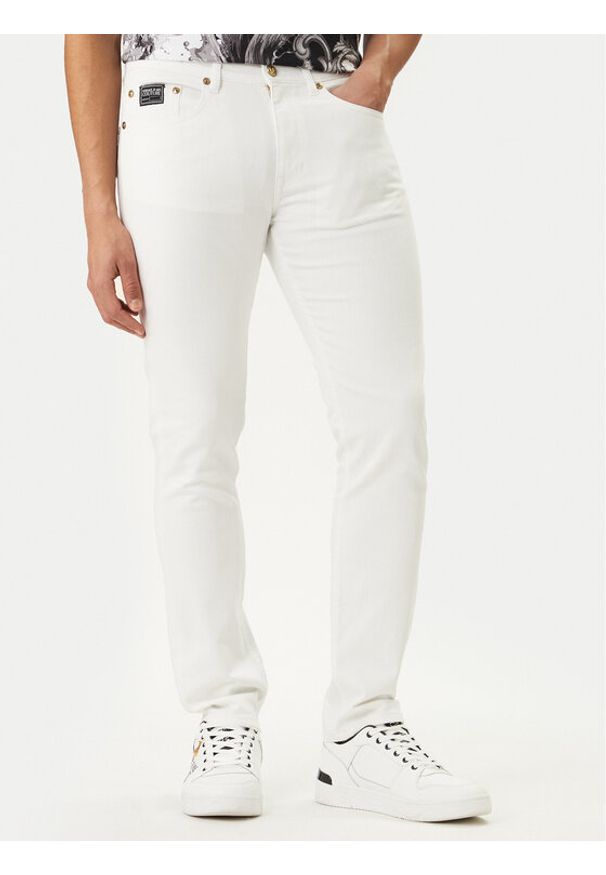 Versace Jeans Couture Jeansy 80GAB5S0 CEWCA Biały Slim Fit. Kolor: biały