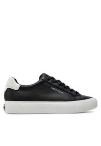 Calvin Klein Sneakersy Vulcanized Lace Up Lth HW0HW02037 Czarny. Kolor: czarny. Materiał: skóra