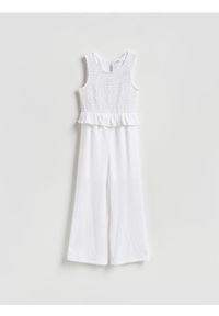 Reserved - Kombinezon z marszczonej tkaniny - złamana biel. Materiał: tkanina #1