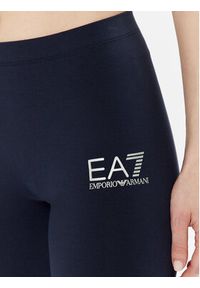 EA7 Emporio Armani Legginsy 8NTP61 TJ01Z 1554 Granatowy Slim Fit. Kolor: niebieski. Materiał: bawełna #4