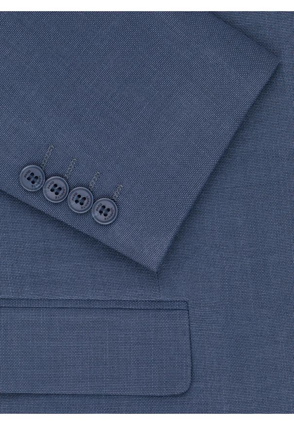 Pako Lorente - PAKO LORENTE – Niebieska marynarka męska. Okazja: na co dzień. Kolor: niebieski. Materiał: jeans, wiskoza, elastan, poliester. Styl: casual