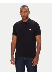 Moose Knuckles Polo Everett M34MT712G Czarny Regular Fit. Typ kołnierza: polo. Kolor: czarny. Materiał: bawełna