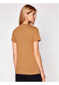 Samsoe & Samsoe - Samsøe Samsøe T-Shirt Solly Tee Solid 205 F00012050 Brązowy Regular Fit. Kolor: brązowy. Materiał: bawełna #5