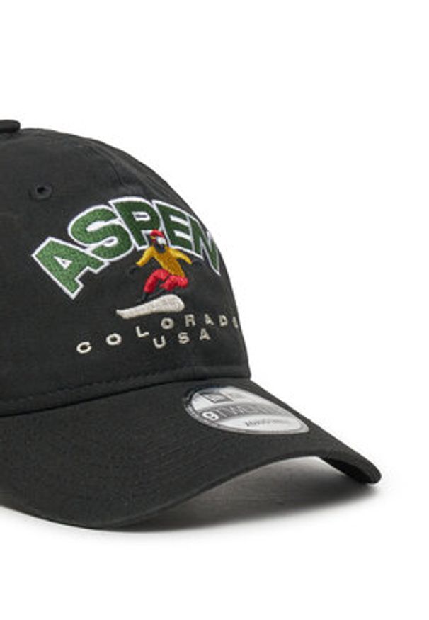 New Era Czapka z daszkiem Washed Aspen Ski 9TWENTY 60580870 Czarny. Kolor: czarny. Materiał: materiał, bawełna