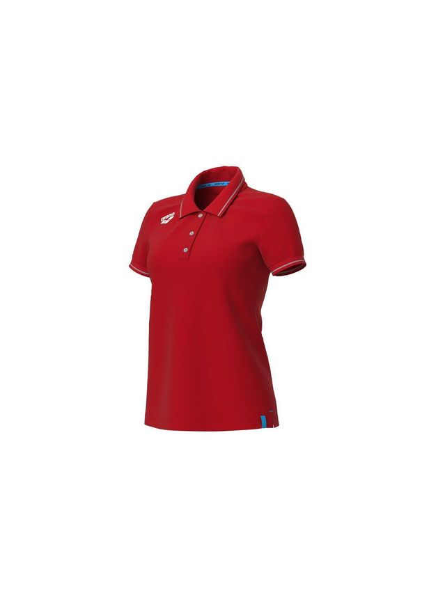 Damska bawełniana koszulka polo Arena Team Solid. Typ kołnierza: polo. Kolor: czerwony. Materiał: bawełna. Styl: sportowy