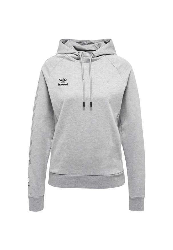 Damska bawełniana bluza z kapturem Hummel Move Grid. Typ kołnierza: kaptur. Kolor: szary. Materiał: bawełna. Sport: fitness