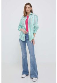 Polo Ralph Lauren koszula lniana kolor zielony relaxed z kołnierzykiem klasycznym. Typ kołnierza: kołnierzyk klasyczny, polo. Kolor: zielony. Materiał: len. Długość rękawa: długi rękaw. Długość: długie. Styl: klasyczny #2