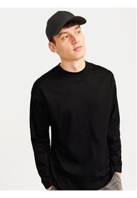 Jack & Jones - Jack&Jones Longsleeve Urban Edge 12256422 Czarny Loose Fit. Kolor: czarny. Materiał: bawełna. Długość rękawa: długi rękaw