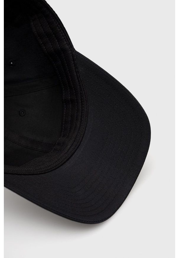 Polo Ralph Lauren czapka kolor czarny gładka. Kolor: czarny. Materiał: poliester. Wzór: gładki
