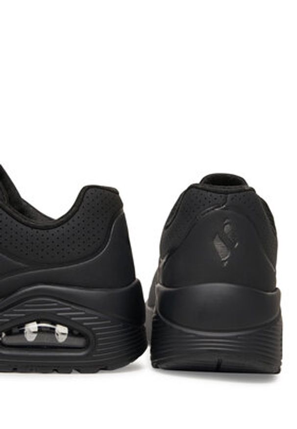 skechers - Skechers Sneakersy 403674L/BBK Czarny. Kolor: czarny. Materiał: skóra