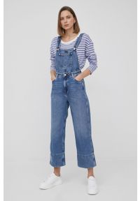 Pepe Jeans ogrodniczki jeansowe SHAY ADAPT damskie. Stan: podwyższony. Kolor: niebieski