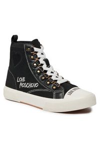 Love Moschino - LOVE MOSCHINO Trampki JA15142G1IIY000A Czarny. Kolor: czarny. Materiał: materiał #4