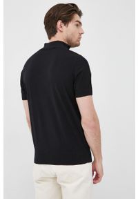 Karl Lagerfeld sweter 521302.655035 męski kolor czarny lekki z półgolfem. Kolor: czarny. Materiał: dzianina. Długość rękawa: krótki rękaw. Długość: krótkie #4