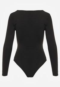 Born2be - Czarne Body z Kwadratowym Dekoltem Phicise. Okazja: na co dzień. Typ kołnierza: dekolt kwadratowy. Kolor: czarny. Materiał: jeans, wiskoza. Styl: wizytowy, casual #5