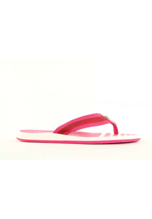 Japonki Tom Tailor 5491701 Pink, Róż, Guma - 36. Kolor: różowy. Materiał: tkanina. Wzór: paski. Styl: sportowy, wakacyjny