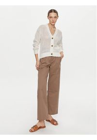 GAP - Gap Kardigan 854777 Biały Relaxed Fit. Kolor: biały. Materiał: bawełna