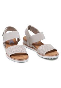 skechers - Skechers Sandały BOBS Desert Kiss 31440/OFWT Beżowy. Kolor: beżowy. Materiał: materiał #7