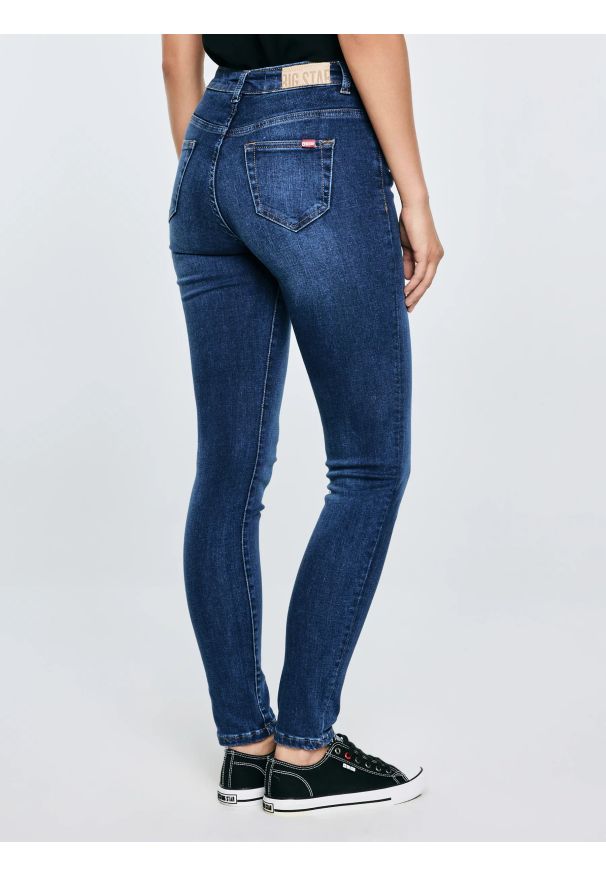 Big-Star - Jeansy damskie skinny niebieskie Adela 358. Okazja: na co dzień. Kolor: niebieski. Styl: casual, klasyczny