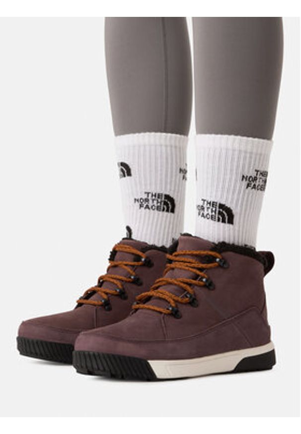 The North Face Trzewiki Sierra Mid Lace W NF0A4T3XC9R1 Brązowy. Kolor: brązowy. Materiał: nubuk, skóra
