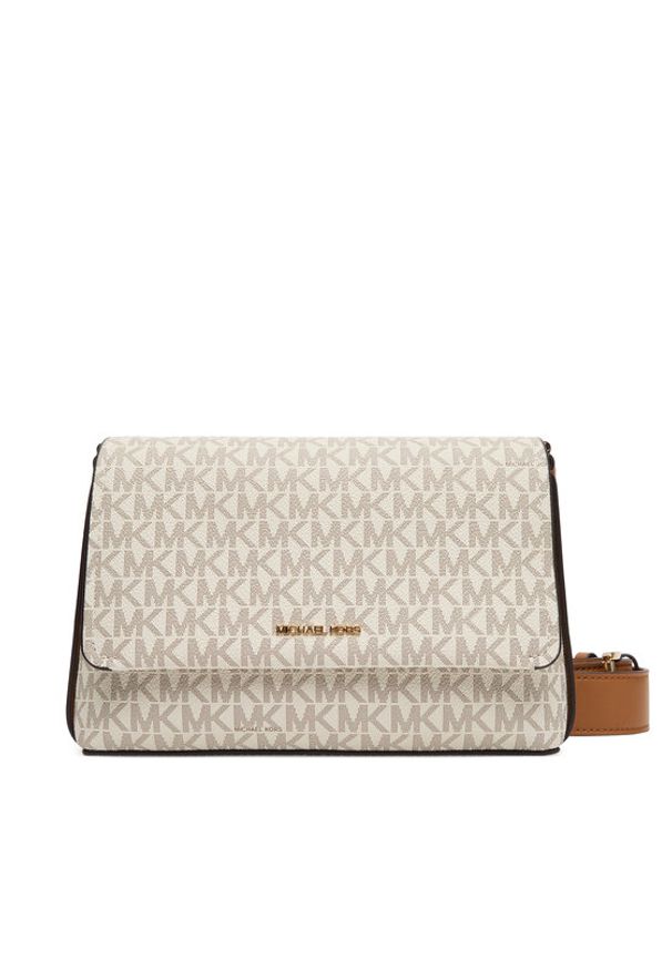 MICHAEL Michael Kors Torebka Nessa 30T5G8ZM1B Beżowy. Kolor: beżowy. Materiał: skórzane