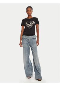 Desigual T-Shirt Letter Core 25WWTK04 Czarny Regular Fit. Kolor: czarny. Materiał: bawełna #5