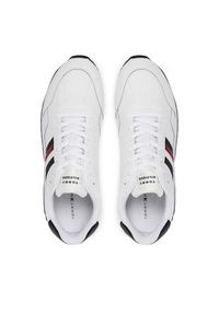 TOMMY HILFIGER - Tommy Hilfiger Sneakersy New Runner Eva Stripes FM0FM05637 Biały. Kolor: biały. Materiał: skóra #6