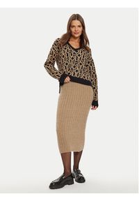 Liu Jo Sweter WF4436 MA30P Brązowy Regular Fit. Kolor: brązowy. Materiał: syntetyk