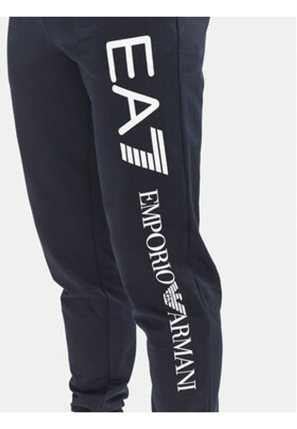 EA7 Emporio Armani Spodnie dresowe 7M000571 AF13512 MB149 Granatowy Regular Fit. Kolor: niebieski. Materiał: bawełna