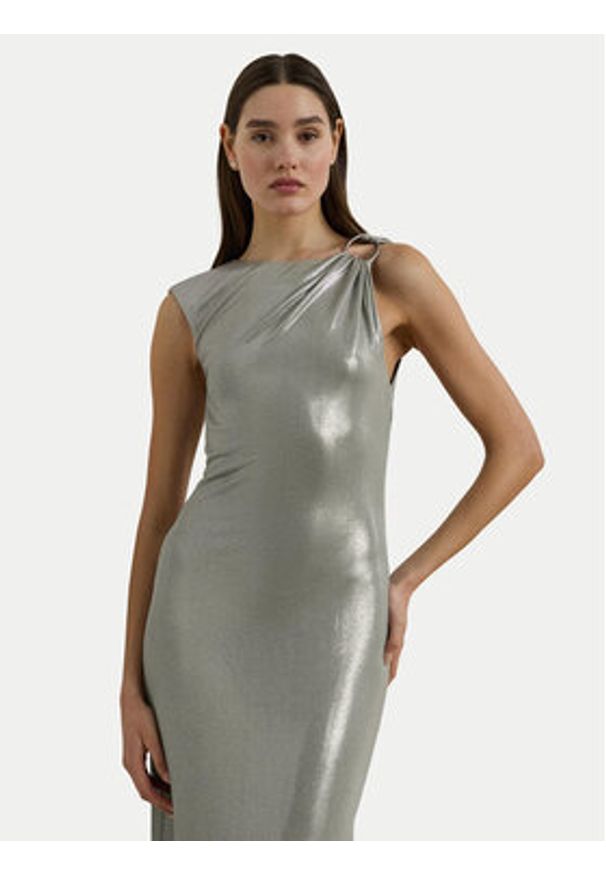 Lauren Ralph Lauren - LAUREN RALPH LAUREN Sukienka wieczorowa 253970801001 Srebrny Slim Fit. Kolor: srebrny. Materiał: syntetyk. Styl: wizytowy
