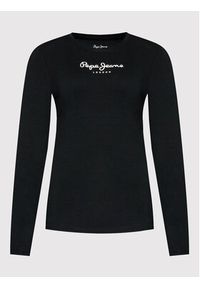 Pepe Jeans Bluzka New Virginia PL505203 Czarny Slim Fit. Kolor: czarny. Materiał: bawełna #4