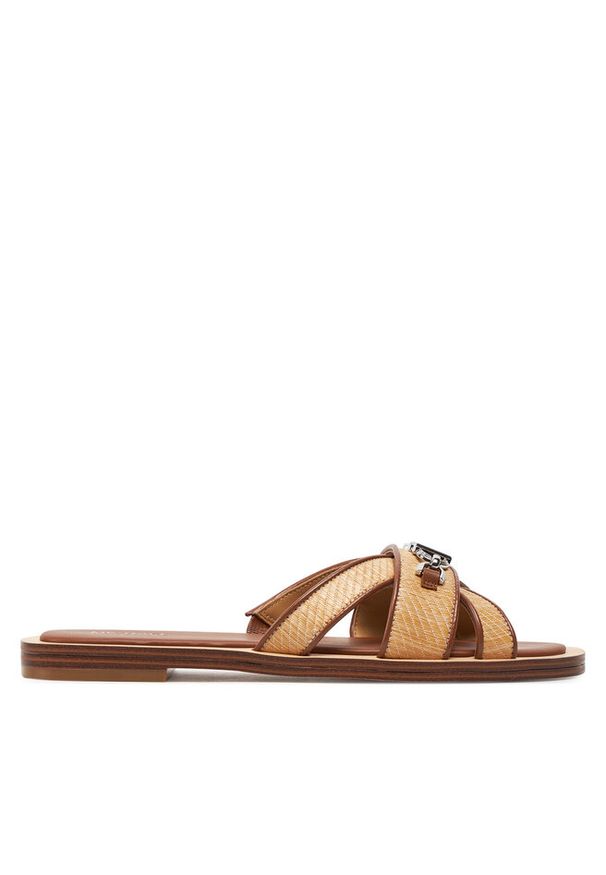 Klapki MICHAEL Michael Kors. Kolor: brązowy