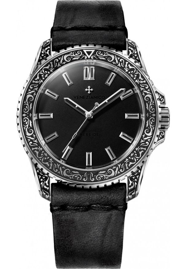 Pierre Ricaud - Zegarek męski Venezianico 3921520 czarny. Kolor: czarny