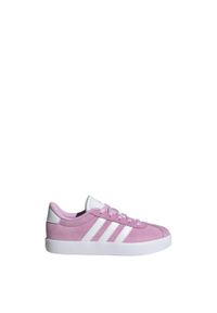 Adidas - Buty VL Court 3.0 Kids. Kolor: fioletowy, biały, wielokolorowy, szary, różowy. Materiał: materiał, zamsz #1