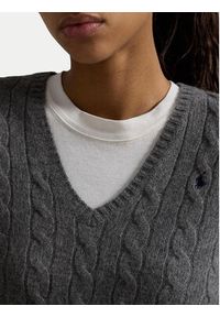 Polo Ralph Lauren Sweter 211910422013 Szary Regular Fit. Typ kołnierza: polo. Kolor: szary. Materiał: wełna #3