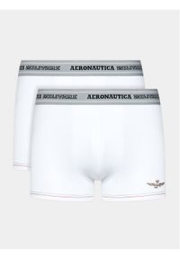 Aeronautica Militare Komplet 2 par bokserek AM1UBX004 Biały. Kolor: biały. Materiał: bawełna