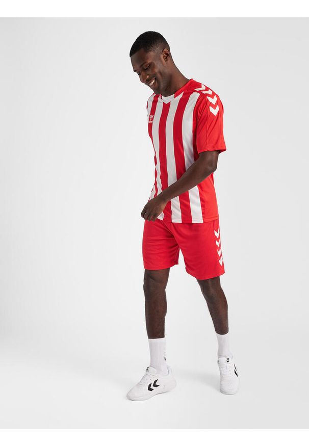 Koszulka do piłki nożnej męska Hummel Striped. Kolor: biały, różowy, czerwony, wielokolorowy
