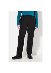 ULLA POPKEN - Damskie Spodnie softshell wodoodporne profilowane kolana polarowa podszewka. Kolekcja: plus size. Kolor: czarny. Materiał: poliester, materiał. Sport: turystyka piesza