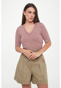 Weekend Max Mara - T-shirt damski lniany Opzione WEEKEND MAX MARA. Materiał: len #1