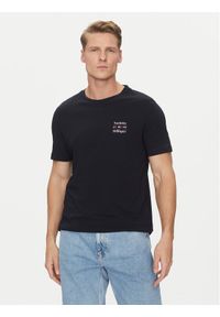 TOMMY HILFIGER - Tommy Hilfiger T-Shirt Stack MW0MW38622 Granatowy Regular Fit. Kolor: niebieski. Materiał: bawełna #1