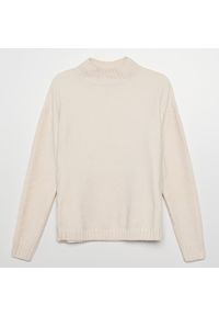 Cropp - Sweter z półgolfem - Kremowy. Kolor: kremowy #1