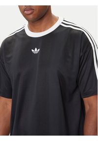 Adidas - adidas T-Shirt adicolor Jacquard JW5876 Czarny Loose Fit. Kolor: czarny. Materiał: syntetyk #5