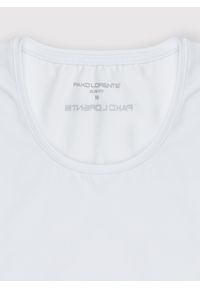 Pako Lorente - PAKO LORENTE – Biały gładki T-shirt Basic. Kolor: biały. Materiał: elastan, bawełna. Długość rękawa: krótki rękaw. Długość: krótkie. Wzór: gładki. Styl: klasyczny #5