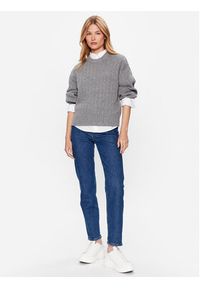 TOMMY HILFIGER - Tommy Hilfiger Sweter WW0WW39003 Szary Oversize. Kolor: szary. Materiał: syntetyk, bawełna #7