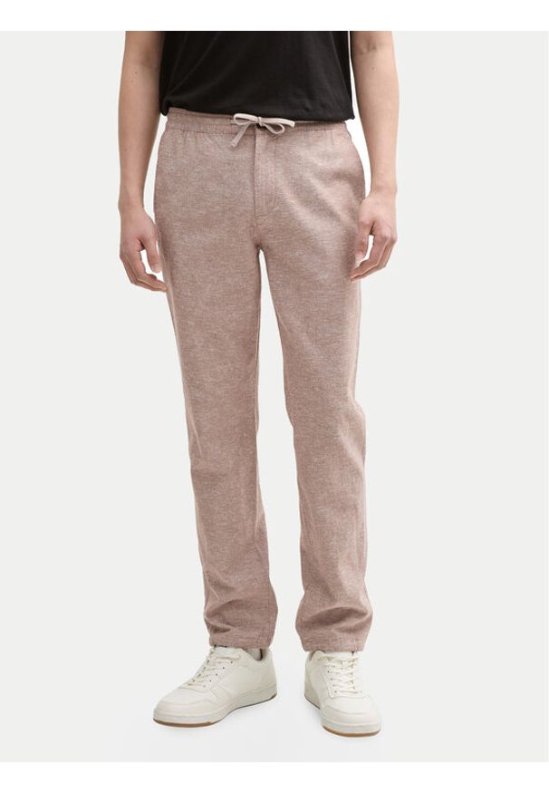Tom Tailor Spodnie materiałowe 1044716 Beżowy Regular Fit. Kolor: beżowy. Materiał: bawełna