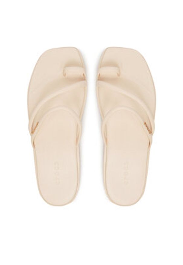 Crocs Japonki Miami Toe Loop 209862 Beżowy. Kolor: beżowy